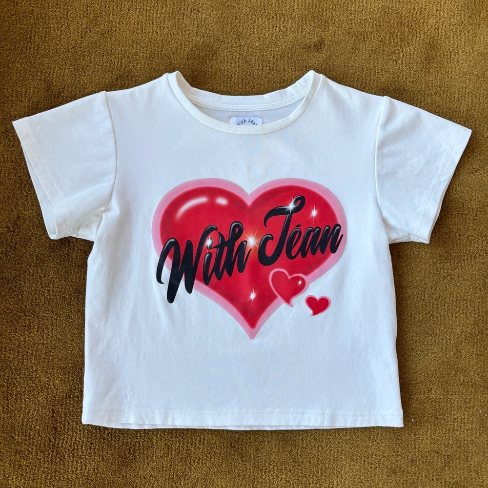 With Jéan Heart Baby Tee